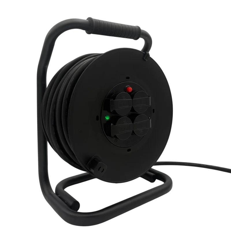 SANOS Kabeltrommel LED-Spannungsanzeige - Gummileitung H07RN-F 3G1,5mm² - 3G2,5mm² | 20 - 40 Meter | Made in Germany