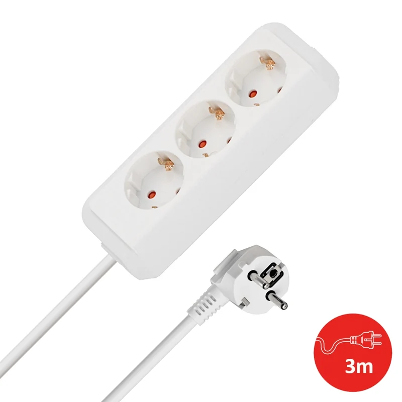 Brennenstuhl Steckdosenleiste 3-fach 3m weiß Eco-Line (1158610030)